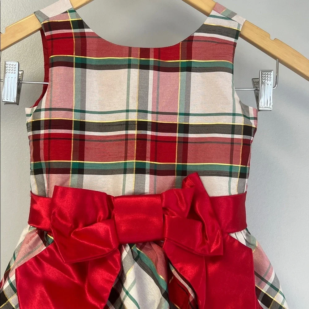 Gymboree Red and Green Plaid Dress with Bow
